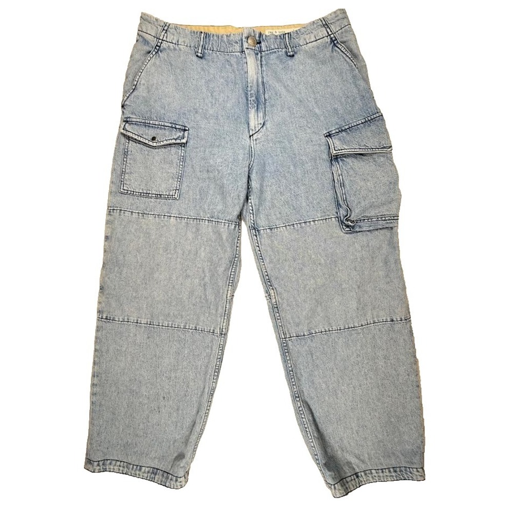 Rag & Bone Miramar Nora Women's 32 Cotton-linen Wide Leg Jeans 90's